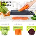 thumbnail image 5 of 14 in 1 Multifunctional Vegetable Chopper Onion Chopper Handle Food Grate Food Chopper Kitchen Vegetable Slicer Dicer Cut, 5 of 8