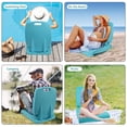 thumbnail image 4 of Foldable Adult Pool Seat Portable Poolside Chair Stadium Seats with Back Support for Poolside Tailgating Beach Camping Picnic Chair Indoor Outdoor, Blue, 4 of 8
