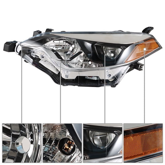 For Toyota Corolla 2014-2016 LED Replacement Headlight Left Chrome Halogen Clear