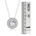 thumbnail image 4 of RYLOS Necklace White Gold 14K Halo Designer Necklace Gemstone &  Diamonds 18" Chain 4MM White Topaz April Birthstone Womens Jewelry Gold Necklace, 4 of 8
