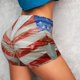 thumbnail image 4 of Fotbe Patriotic Butterfly Floral Shorts Sin Costuras – Shorts Deportivos de Cintura Alta para Mujer, Elásticos para Gimnasio, Yoga, Running o Ciclismo-Large, 4 of 8