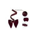thumbnail image 3 of INSPIRE CHIC Corbatas de moño de terciopelo unisex preatadas formales de color sólido Rojo Vino, 3 of 5