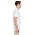 thumbnail image 3 of Gildan Short Sleeve Pocket T-Shirt, White-L Pack-1, Classic Fit, Men's Crew Neck Pocket Tee, 3 of 5