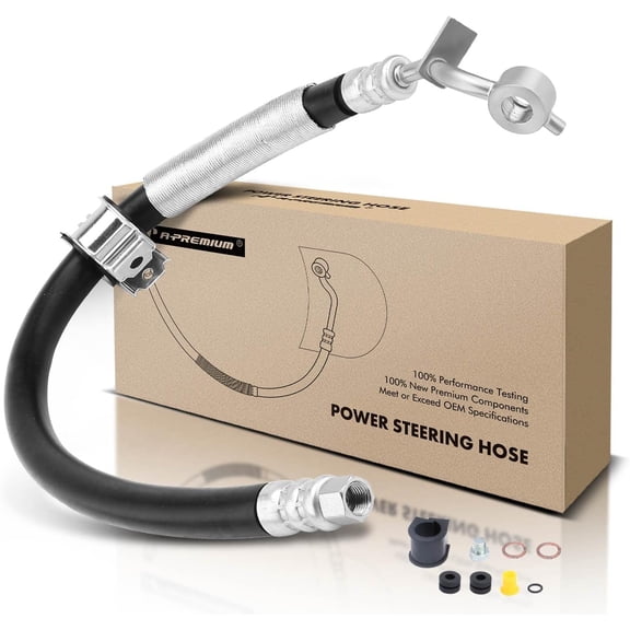 A-Premium Power Steering Pressure Hose Line Assembly Compatible with Nissan Altima 2007 2008 2009 2010 2011 2012, 3.5L, with O-ring & Washe, From Pump