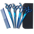 thumbnail image 1 of Inch Pet Grooming Scissors Chunkers Shears for Dog, Curved Dog Grooming Scissors, 1 of 5