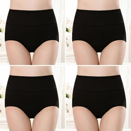 New Release  High Waist Women s Panties  Cotton Soft Briefs  Seamless Stretch  Breathable Seamless  Comfort Fit  Everyday Wear  Seamless Seamless  Plus Size Women s Tops | Black XL  Sopatenor