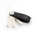 thumbnail image 3 of Kearding Bolso para llaves de cuero de vaca, soporte de estructura compacta Unisex, organizador de llaves, diseño Simple, regalo para el Día Almacenamiento y organización del hogar Gris cocodrilo, 3 of 6