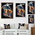 thumbnail image 4 of Designart "Flowing Through the Urban on a Skateboard VI" Sports Floater Framed Canvas Print, 4 of 7
