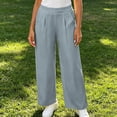 thumbnail image 4 of Sahpxhe Wide Leg Pants Women Loose High Elastic Waist Trendy Palazzo Pants Casual Flowy Lounge Vacation Travel Trousers Light Blue L, 4 of 9