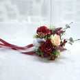 thumbnail image 2 of Weddding Bridal Flower Buquet 26CM Handle Rose Wreath Wedding Party Decoration, 2 of 8