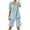 Light Blue, variant on Short Sets for Women Short Sleeve V Neck T Shirt and Shorts 2 Piece Matching Set Summer Beach Vacation Sets