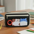 thumbnail image 3 of allydrew 9-Layer Large Capacity Pencil Case with Transparent Compartment, Organizer Pouch for Stationery Tools, Makeup, and Travel, Black, 3 of 6