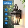 thumbnail image 4 of Outdoor Wall Lights Wall Mount, Exterior Lighting Fixtures Dusk to Dawn, Oil Rubbed Bronze Front Porch Lights, Outdoor Wall Lantern with Tempered Glass, Anti-Rust Garage Sconce Lights, Patio, 4 of 10