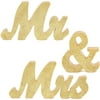Gold Wooden Mr and Mrs Sign for Wedding Reception, Party Table Decorations, Photo Props, Home Wall Decor, Gift Idea