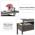 thumbnail image 5 of HomCom 39" Modern Lift Top Coffee Table Desk with Storage, 5 of 10