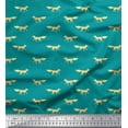 thumbnail image 1 of Soimoi Crepe Silk Fabric Fox Animal Print Fabric by Yard 42 Inch Wide, 1 of 1