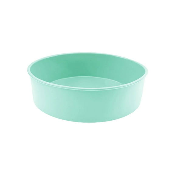 Cake Mold 8 Inches Green - Baking Pans Roasting Pan Round Baking Circle Cake Pan Birthday Cakes Round Silicone Baking Mini Bakeware Pan Cake Pan Baking Single(1X Cake Mold)