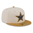 thumbnail image 3 of Men's New Era  Cream/Tan Dallas Cowboys Two-Tone Color Pack 59FIFTY Fitted Hat, 3 of 5