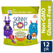 SkinnyPop Original Popcorn, Halloween Snack Pack, Gluten-Free, 12 Ct, 0.5 oz