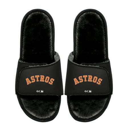 Youth ISlide Houston Astros Logo Fur Slide Sandals