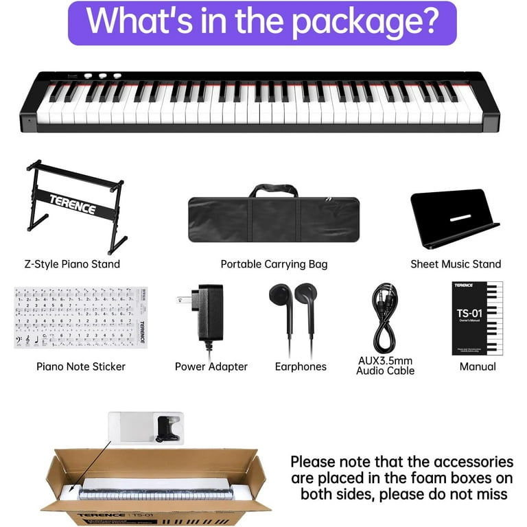 TERENCE 61鍵 電子オルガン Amazon.com: TERENCE Keyboard Piano 61 Keys Dual HiFi