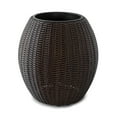 thumbnail image 1 of Rolland Large Rattan Planter Dark Brown, 21.3", 1 of 7