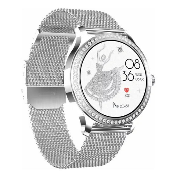 Smartwatch Fralugio Lw105 Para Dama Deluxe Plata