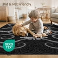 thumbnail image 4 of ODIKA 9'x12' Washable Area Rug Non-Slip, Chair-Friendly Gothic Serpent Snake Wing Mystical Moody Witchy Whimsical Moth for Dining Room, Basement, Large Office, 4 of 7