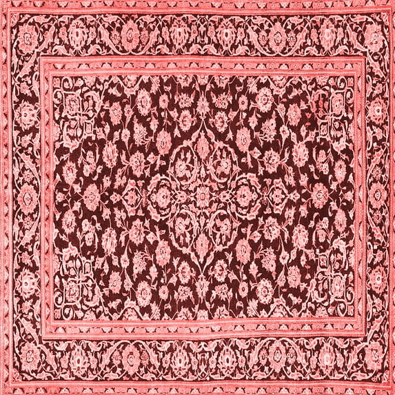 Ahgly Company Indoor Square Persian Red Traditional Area Rugs, 8' Square
