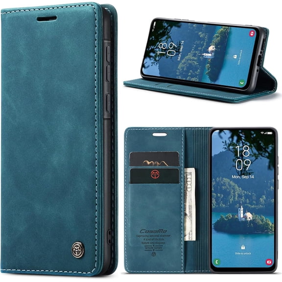 Flip Wallet Case for Samsung Galaxy A36, Leather Magnetic Folio Cover with Card Holder, Kickstand Durable - TPU Shockproof Protective Phone Case