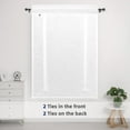 thumbnail image 5 of DriftAway Farmhouse White Solid Print Tie Top Sheer Curtains, 42 x 63 in, 5 of 9