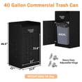 thumbnail image 3 of JassmiPkwy Restaurant Trash Can Cabinet - Commercial Trash Can 40 Gallon, Garbage Receptacle Indoor with Tray Holder for Restaurants-Black, 3 of 8