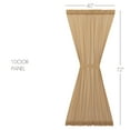 thumbnail image 7 of VHC Brands Tobacco Cloth Khaki Door Panel Curtain Rustic Farmhouse Cotton for Patio Side Door 72x40, 7 of 7