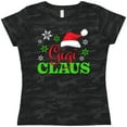 thumbnail image 3 of Inktastic Gigi Claus with Christmas Santa Hat and Snowflakes Women's T-Shirt, 3 of 5