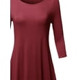 thumbnail image 4 of FashionOutfit Women's Casual 3/4 Sleeve Bubble Midi Dress with Pocket Made in USA, 4 of 4