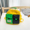 thumbnail image 1 of Mochila infantil de lona de color contrastante Mochila pequeña de lona de moda para niños de jardín de infantes Mochila ligera y moderna para niños, 1 of 6