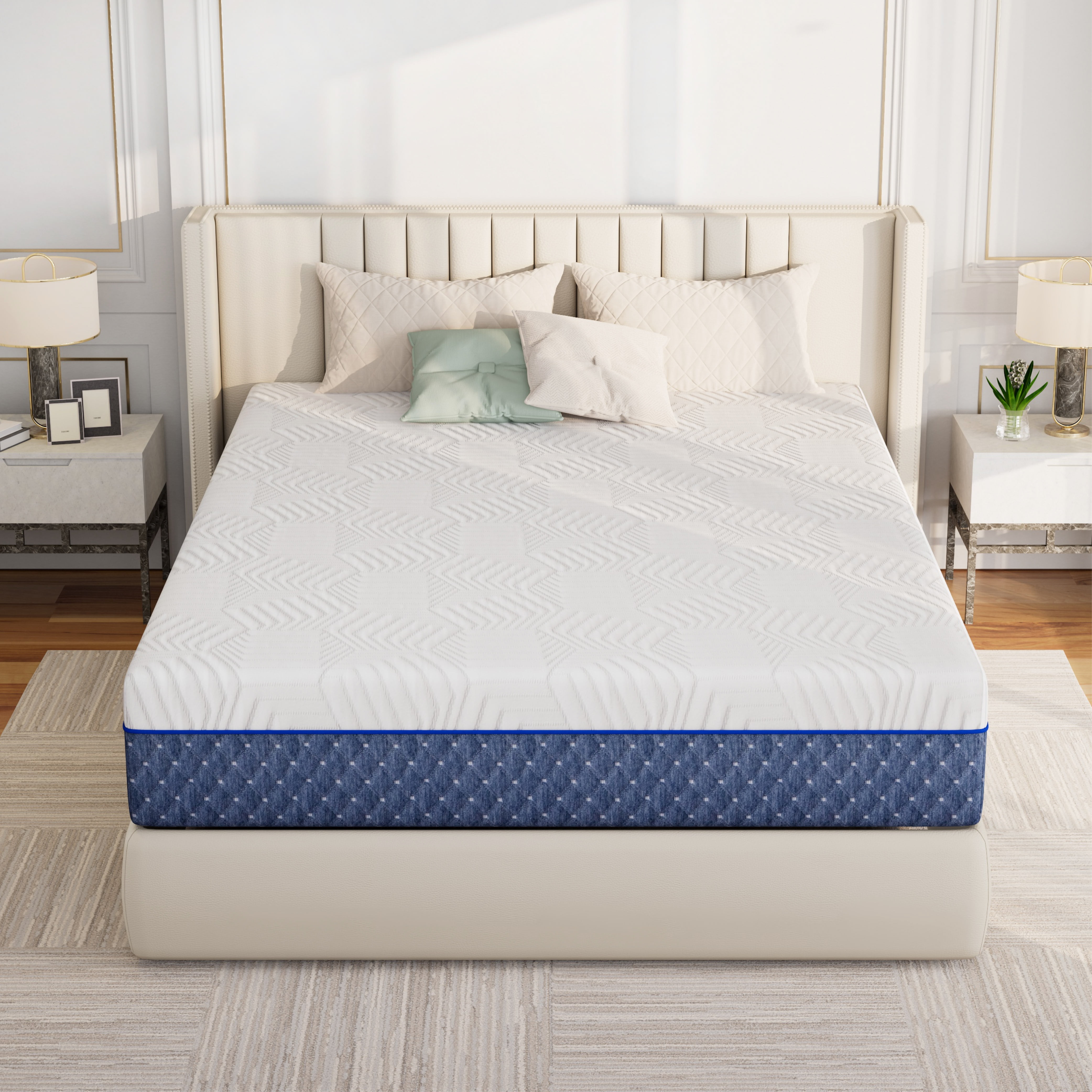 TechForma 14" Twin Gel Memory Foam Mattress, 14 inch Bed in a Box, Firm Support, Extra Thick Cooling Gel Layer, Pressure Relief, Motion Isolating, CertiPUR-US Certified