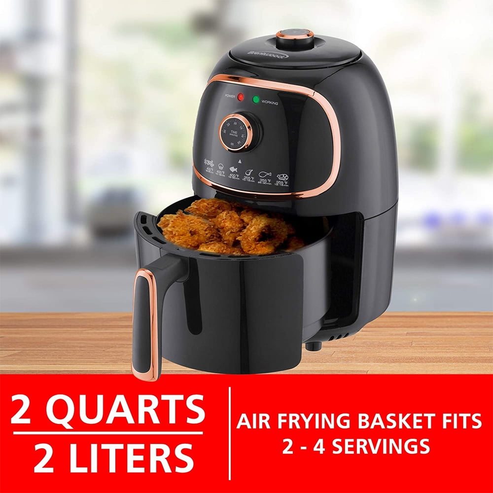 Brentwood Appliances AF-202BKC 2 Quart Small Air Fryer Copper with Timer and Temp Control