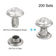 thumbnail image 3 of 200Pack Silver Rhinestone Rivets, 7mm/0.28" Leathercraft Rivets Crystal Rivets for DIY Leather Craft Making, 3 of 6