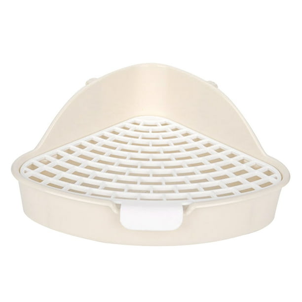 VIEGINE Small Animal Litter Tray Plastic Triangular Corner Litter Pan