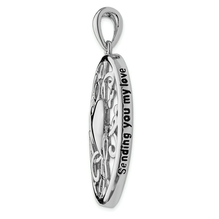 Sterling Silver Antiqued Sending You My Love 18 Sterling Silver Antiqued Sending You My Love 18
