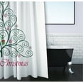 thumbnail image 3 of Simply Daisy 70" W x 73" L Decorated Filigree Tree Polyester Shower Curtain, Forest Green [1 Ct], 3 of 5