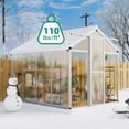 thumbnail image 4 of 6x8 FT Greenhouse for Outdoors,Polycarbonate Greenhouse with Quick Setup Structure and Roof Vent,Aluminum Greenhouses Heavy Duty,Large Walk-in Greenhouse for Winter Garden,Backyard,Patio,Lawn, 4 of 7