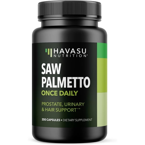 Havasu Saw Palmetto for Men, Hair Growth Prostate Supplement, 200 Ct