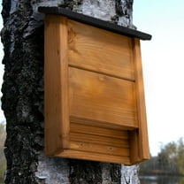 Woodlink Wooden Bat Shelter with Black Roof, 15 bats