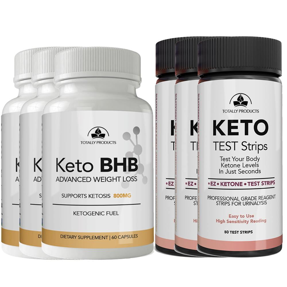 Totally Products Keto Strips and Keto BHB Combo Pack (3 sets) Walmart