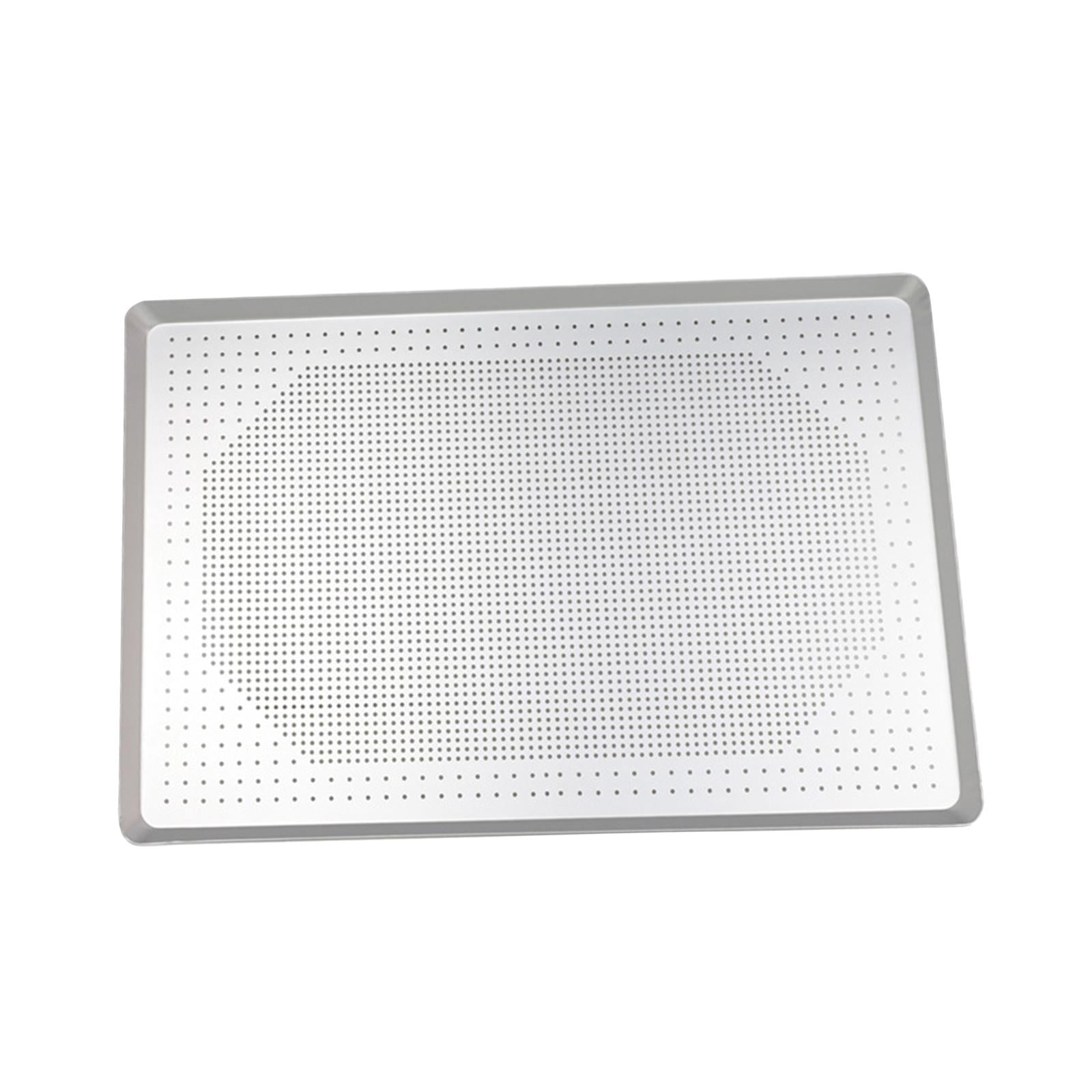 Fiocias Aluminum Perforated Sheet Pan Baking Pan Reusable Easy to Clean Pizza Pan Cookie Style A