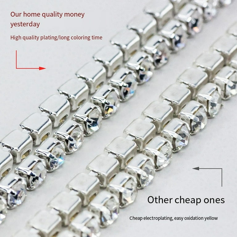 Rhinestone Link Chain Craft Jewelry Necklaces Cup Chains Colorful