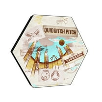 Harry Potter (Quidditch Pitch) KNEXAGON® Wood Print