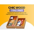 thumbnail image 5 of YBM Home Bamboo Drawer Organizer Storage Box, Brown 6 in. W x 9 in. L x 2 in. H (2-Pack), 5 of 10